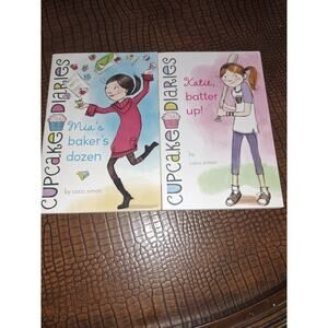 Two Cupcake Diaries Books Katie, Batter up and Mia's Baker Dozen